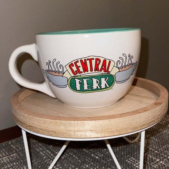 Central Perk White Green Large Coffee Mug Soup Bowl Friends TV Show 24oz - Picture 2 of 4